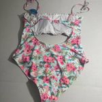 Decree  Womens Textured One Piece‎ Swimsuit Island Floral XL NWT Photo 5