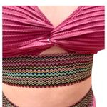 Cupshe NEW SWIMSUIT Women's MED Magenta Twist Peek Bikini Top High Waist Bottom Photo 11