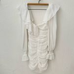 Camila Coelho REVOLVE  Valerie Mini Dress XS White Ruffle Bodycon Photo 2