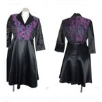 VINTAGE Black Dress Faux Vest A Photo 7