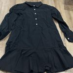 Black Long Sleeve Dress with Ruffle Hem Size XS Photo 0