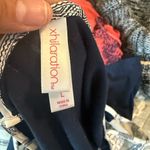 Xhilaration  Navy and Cream Chevron Midi Skirt Photo 2