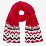 Boston Proper Pearl Embellished Scarf Red Multi Photo 0