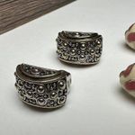 2 Two Tone / 1 Pink & Cream Enamel Clip On Earrings Lot Of 3 Photo 3