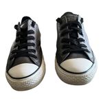 Converse All Star Metallic Gray Leather Chuck Taylor Sneakers 544924C Shoes Sz 8 Photo 4