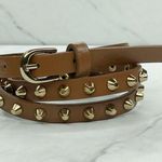 Brown Studded Faux Leather Belt Medium (M) ✨ Photo 0
