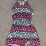 Macy's Patterned Romper Photo 0