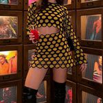 SIMON MILLER Wizzy Crochet Set in Black, Camel, & Kiwi Size Small Yellow Photo 1