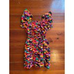 Lola Lucena Madrid Vintage Puff Sleeve Ruched Dress Sz 40 M Photo 5