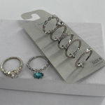 Boutique Assorted size 9 silver rings with new on card rings Photo 0