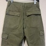 ZARA  Green Cotton High Waisted Cargo pants size 2 Photo 13
