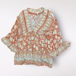 Free People  Moonlight Dance Tunic Top‎ Coral Size S Photo 0