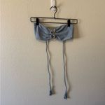 Acacia Swim Revolve Lumahai Bikini Top Baby Blue Snakeskin Size L Summer Vacay Size L Photo 1