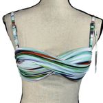 Mermaid Swimwear Small Bikini Swim Top Adjustable Straps Tie Back Padded New Blue Photo 0