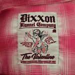 DIXXON Women's The Valentine Pink & White Plaid Crop Flannel Shirt Sz M Size M Photo 2