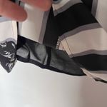 Bar III  Stripe Shift Dress Sz M Black Cream Floral Mod Retro Chic Cocktail 60s Photo 11