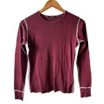 Rock & Republic Top Women S Red Raw Stitch Y2K Grunge Punk 90s Long Sleeve Photo 0