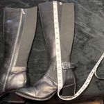 Ellen Tracy Black Leather Riding Boots w/Elastic Panel & Buckle Detail-SZ 7.5 Photo 8