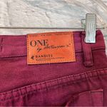 One Teaspoon  Bandit Cutoff Shorts Burgundy Size 25 Relaxed Fit Button Fly Photo 4