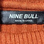 Nine Bull Womens Turtleneck Sweater XL Rust Cable Knit Minimalist Cozy Parisian Orange Photo 6