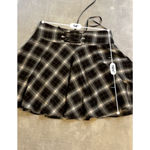 Women's Mini Black & White Plaid Skater Skirt M Size M Photo 4