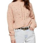 Topshop Pointelle Neppy Knitted Jumper Pink Photo 0