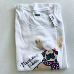 Old Navy Pawsitive Vibes Christmas Waffle Knit Long Sleeved Top, Size XL, NWT Photo 2