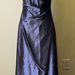 Vintage 90s Laundry by Shelli Segal Plum Satin Slip Gown Bias Cut Maxi Dress 8 Purple Photo 0