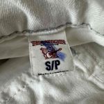 True Religion White Distressed Denim Shortall Overalls Size Small Photo 6