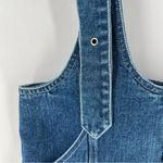 Cloud Ten  Denim Skirtall Cotton Dark Wash Button Front Adjustable Straps Overall Photo 4