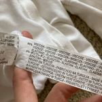 ZARA NEW Asymmetrical Hem Slouchy White Crewneck Blouse Small Soft Stretch EUC Photo 7