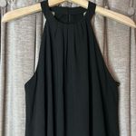One Clothing  Black High Neck Trapeze Fit Flowy Mini Dress Size Medium Photo 2
