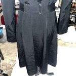 Elie Tahari Sz M Medium  Black Trench coat With‎ Rhinestone Button Detail Photo 9