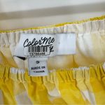 Color Me‎ Courtney Kris Crop Top Small Yellow Gingham Puff Photo 5