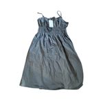 Quince  Black Organic Cotton Keyhole Midi Dress Spaghetti Straps Size Small NWT Photo 3