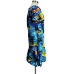 Royal Hawiian Creations Vintage Sunset Island Midi Dress Sz S Blue Photo 1