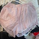 Honey Punch Striped Linen Shorts Photo 0