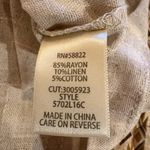 Max Studio plaid Beige linen mix A-Line Semi Wrapped Skirt NWT Photo 5