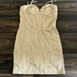 Dynamite Scarlett Corset Satin Mini Dress in Champagne Photo 0
