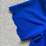 Shop Basic Elegant Royal Blue Off-Shoulder Blouse Photo 2