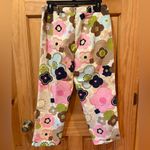 Talbots Signature 60s Retro Floral Pants stretch ankle pants women’s size 8 Photo 1