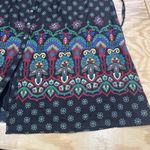 April Cornell Floral Midi Dress Womens Medium Cottagecore Prairie Peasant Black Photo 6