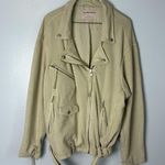 Free People NWOT We The Free Rebel Rebel Knit Moto Jacket Top Oversized Size Med Photo 4