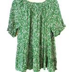 Beach lunch lounge blouse ditsy floral print, beautiful green, boho style π Photo 1