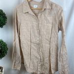 Sigrid Olsen  100% Linen Long Sleeve Button Up Blouse Top M Photo 0