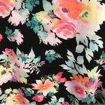 Agnes & Dora  black floral scoop neck skater dress M Photo 4