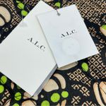 ALC Frank A.L.C. Emory Chocolate Brown Peach‎ Green Quilted Asymmetrical Jacket Small NEW Photo 5