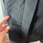 Judith And Charles Black Laine Wool Zip Bomber Jacket Leather Sleeve Size 4 Photo 1