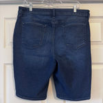 Chico's  So Slimming Girlfriend Jean Shorts Size 14 Dark Wash Photo 3