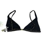 ANDIE NWT  Swim X Demi Moore The Tropez Triangle Bikini Top S Black Gold #3326 Photo 5